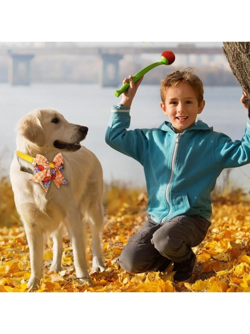 120 Pcs Thanksgiving Dog Bows & Ties - Adjustable Fall Bowties for Pets